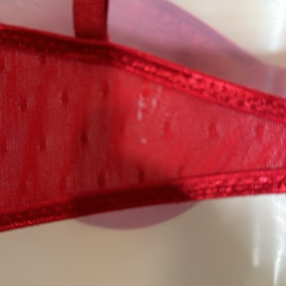 Vintage Bright Red Semi Sheer Mesh Underwire Unlined Bra No Brand - Picture 12 of 15
